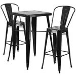 Flash Furniture CH-31330B-2-30GB-BK-GG Chair & Table Set, Outdoor