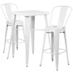 Flash Furniture CH-31330B-2-30GB-WH-GG Chair & Table Set, Outdoor