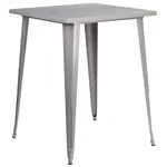 Flash Furniture CH-51040-40-SIL-GG Table, Indoor, Bar Height
