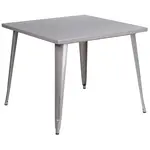 Flash Furniture CH-51050-29-SIL-GG Table, Indoor, Dining Height