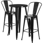 Flash Furniture CH-51080BH-2-30CAFE-BK-GG Chair & Table Set, Outdoor