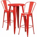 Flash Furniture CH-51080BH-2-30CAFE-RED-GG Chair & Table Set, Outdoor