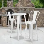 Flash Furniture CH-51080BH-2-30CAFE-WH-GG Chair & Table Set, Outdoor