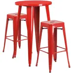 Flash Furniture CH-51080BH-2-30SQST-RED-GG Chair & Table Set, Outdoor