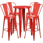 Flash Furniture CH-51080BH-4-30CAFE-RED-GG Chair & Table Set, Outdoor