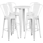 Flash Furniture CH-51080BH-4-30CAFE-WH-GG Chair & Table Set, Outdoor