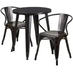 Flash Furniture CH-51080TH-2-18ARM-BQ-GG Chair & Table Set, Outdoor