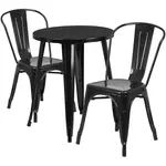 Flash Furniture CH-51080TH-2-18CAFE-BK-GG Chair & Table Set, Outdoor