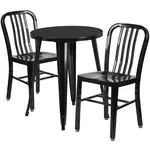 Flash Furniture CH-51080TH-2-18VRT-BK-GG Chair & Table Set, Outdoor