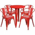 Flash Furniture CH-51080TH-4-18ARM-RED-GG Chair & Table Set, Outdoor