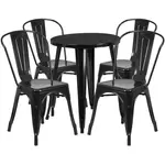 Flash Furniture CH-51080TH-4-18CAFE-BK-GG Chair & Table Set, Outdoor