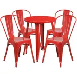 Flash Furniture CH-51080TH-4-18CAFE-RED-GG Chair & Table Set, Outdoor