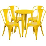 Flash Furniture CH-51080TH-4-18CAFE-YL-GG Chair & Table Set, Outdoor