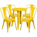 Flash Furniture CH-51080TH-4-18CAFE-YL-GG Chair & Table Set, Outdoor