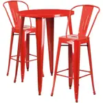 Flash Furniture CH-51090BH-2-30CAFE-RED-GG Chair & Table Set, Outdoor