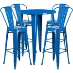 Flash Furniture CH-51090BH-4-30CAFE-BL-GG Chair & Table Set, Outdoor
