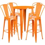 Flash Furniture CH-51090BH-4-30CAFE-OR-GG Chair & Table Set, Outdoor
