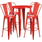 Flash Furniture CH-51090BH-4-30CAFE-RED-GG Chair & Table Set, Outdoor