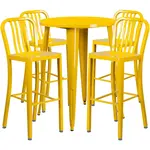 Flash Furniture CH-51090BH-4-30VRT-YL-GG Chair & Table Set, Outdoor