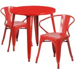 Flash Furniture CH-51090TH-2-18ARM-RED-GG Chair & Table Set, Outdoor