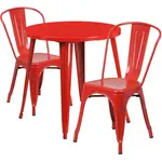 Flash Furniture CH-51090TH-2-18CAFE-RED-GG Chair & Table Set, Outdoor