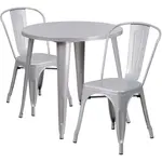 Flash Furniture CH-51090TH-2-18CAFE-SIL-GG Chair & Table Set, Outdoor