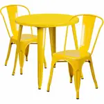 Flash Furniture CH-51090TH-2-18CAFE-YL-GG Chair & Table Set, Outdoor