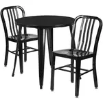 Flash Furniture CH-51090TH-2-18VRT-BK-GG Chair & Table Set, Outdoor