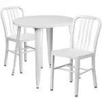 Flash Furniture CH-51090TH-2-18VRT-WH-GG Chair & Table Set, Outdoor