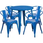 Flash Furniture CH-51090TH-4-18ARM-BL-GG Chair & Table Set, Outdoor
