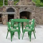 Flash Furniture CH-51090TH-4-18ARM-GN-GG Chair & Table Set, Outdoor