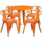 Flash Furniture CH-51090TH-4-18ARM-OR-GG Chair & Table Set, Outdoor