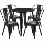 Flash Furniture CH-51090TH-4-18CAFE-BK-GG Chair & Table Set, Outdoor