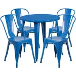 Flash Furniture CH-51090TH-4-18CAFE-BL-GG Chair & Table Set, Outdoor