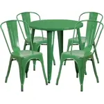 Flash Furniture CH-51090TH-4-18CAFE-GN-GG Chair & Table Set, Outdoor