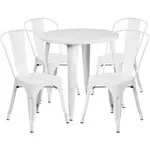 Flash Furniture CH-51090TH-4-18CAFE-WH-GG Chair & Table Set, Outdoor