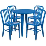 Flash Furniture CH-51090TH-4-18VRT-BL-GG Chair & Table Set, Outdoor