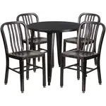 Flash Furniture CH-51090TH-4-18VRT-BQ-GG Chair & Table Set, Outdoor