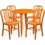 Flash Furniture CH-51090TH-4-18VRT-OR-GG Chair & Table Set, Outdoor