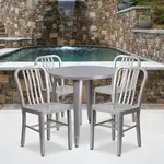 Flash Furniture CH-51090TH-4-18VRT-SIL-GG Chair & Table Set, Outdoor