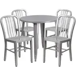 Flash Furniture CH-51090TH-4-18VRT-SIL-GG Chair & Table Set, Outdoor