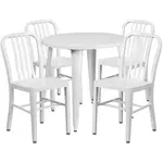 Flash Furniture CH-51090TH-4-18VRT-WH-GG Chair & Table Set, Outdoor