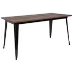 Flash Furniture CH-61010-29M1-BK-GG Table, Indoor, Dining Height