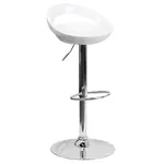 Flash Furniture CH-TC3-1062-WH-GG Bar Stool, Swivel, Indoor