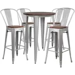 Flash Furniture CH-WD-TBCH-11-GG Chair & Table Set, Indoor