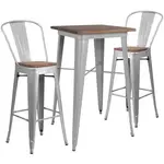 Flash Furniture CH-WD-TBCH-2-GG Chair & Table Set, Indoor