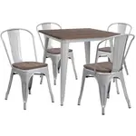 Flash Furniture CH-WD-TBCH-4-GG Chair & Table Set, Indoor