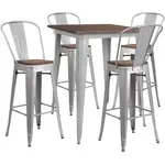 Flash Furniture CH-WD-TBCH-5-GG Chair & Table Set, Indoor