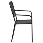 Flash Furniture CO-2-BK-GG Chair, Armchair, Stacking, Outdoor