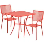 Flash Furniture CO-28SQ-02CHR2-RED-GG Chair & Table Set, Outdoor